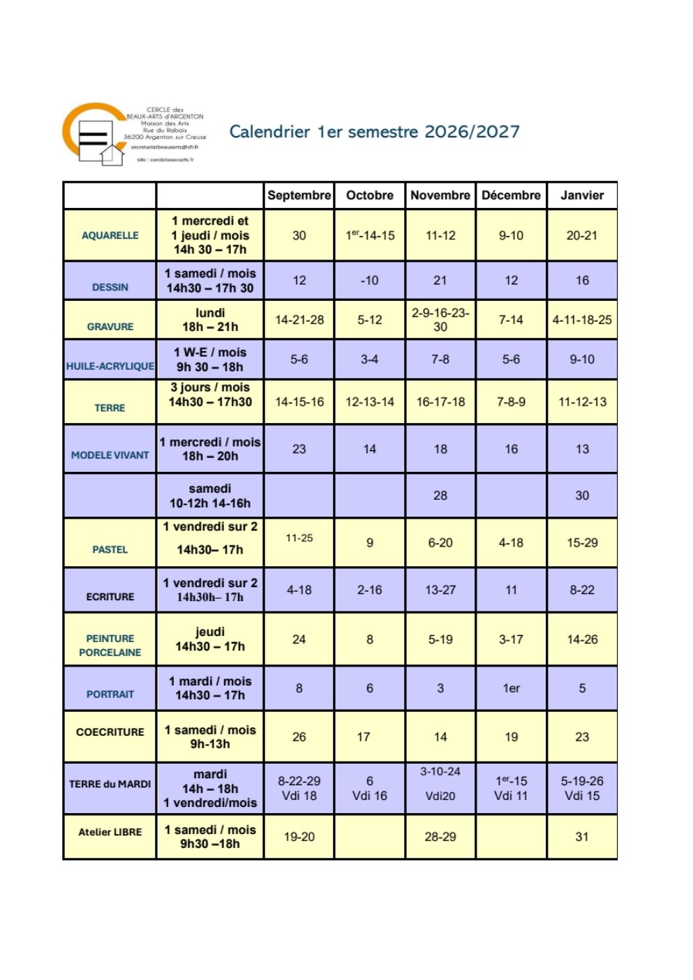 calendrier 2024 2025